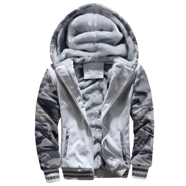 SHNY Men’s Fleece-Lined Full-Zip Sweater Hoodie Winter
