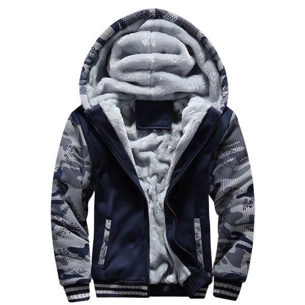 SHNY Men’s Fleece-Lined Full-Zip Sweater Hoodie Winter