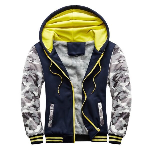 SHNY Men’s Fleece-Lined Full-Zip Sweater Hoodie Winter