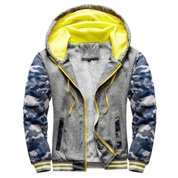 SHNY Men’s Fleece-Lined Full-Zip Sweater Hoodie Winter